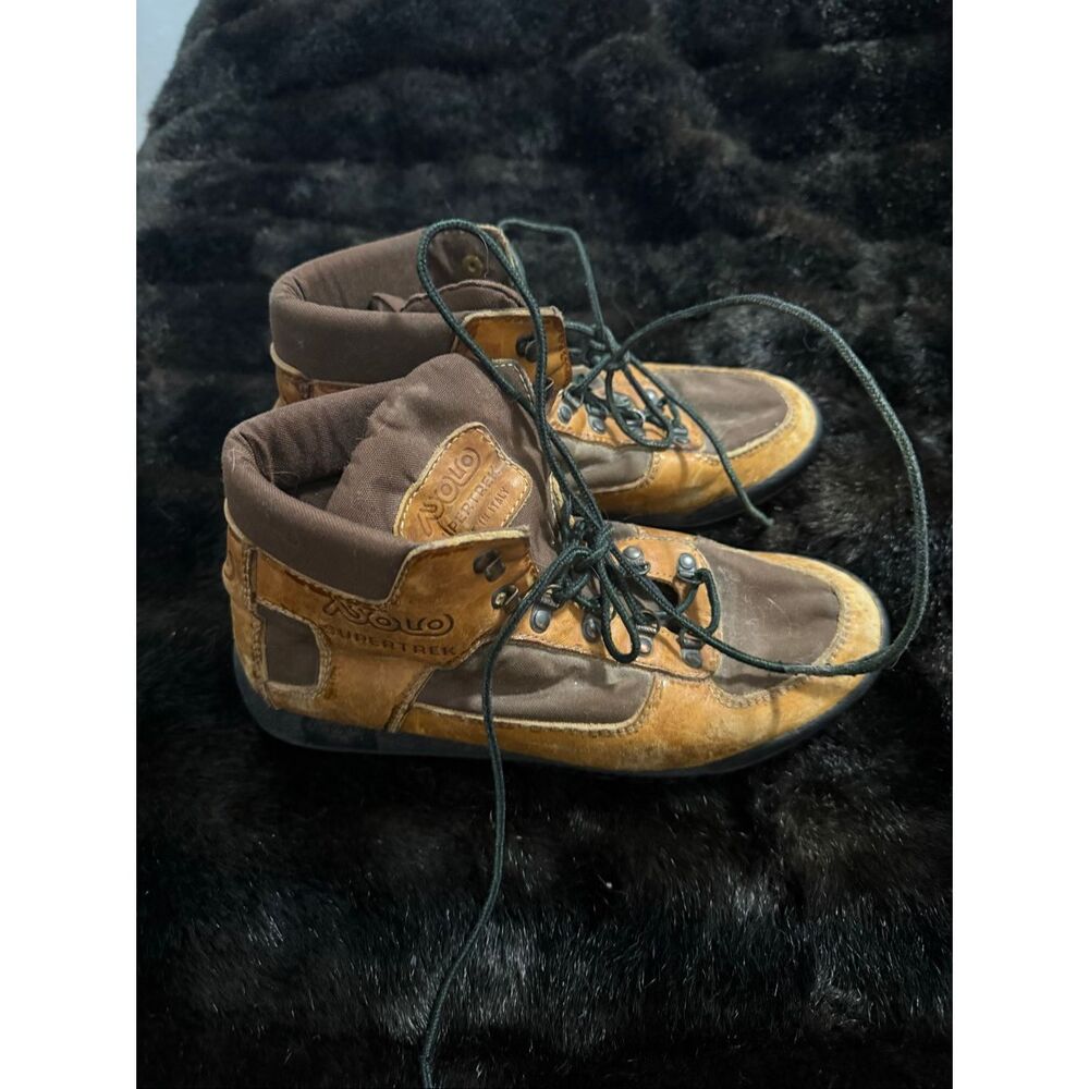 Vintage Asolo Supertrek Womens Size 9.5‎ Brown Leather Boots Made In Italy